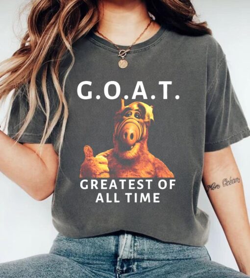 G.O.A.T. Alf GOAT Greatest of All Time Funny Meme Tee Shirt BFF Gift