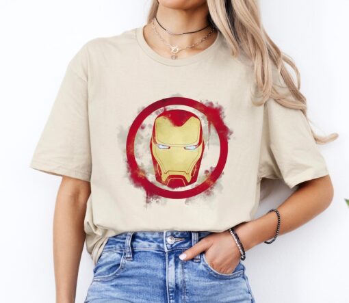 Marvel Avengers Endgame Iron Man Spray Paint Logo T-Shirt