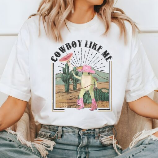 Comfort Colors® Cow boy Like Me Shirt, Cowboy Frog T Shirt