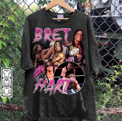 Vintage 90s Graphic Style Bret Hart T-Shirt - Bret Hart Sweatshirt -