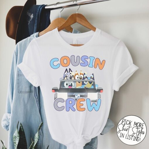 Cousin Crew Shirt, Blue Dog Family Shirt, Blue Dog Muffiin Shirt