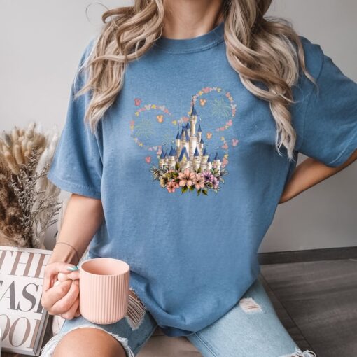 Comfort Colors® Floral Mickey Castle Shirt