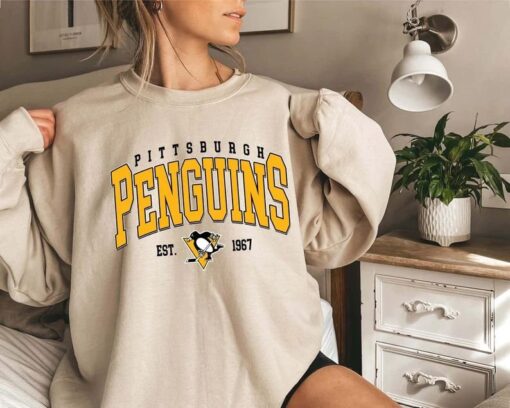 Vintage Pittsburgh Penguins Sweatshirt, Pittsburgh Penguins Crewneck