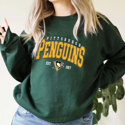 Vintage Pittsburgh Penguins Sweatshirt, Pittsburgh Penguins Crewneck