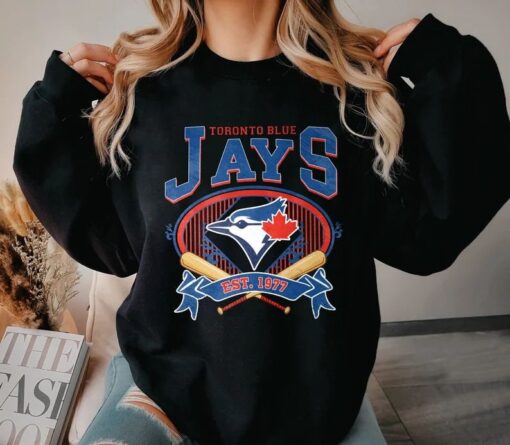 Vintage Toronto Blue Baseball Sweatshirt, Jays Crewneck Shirt