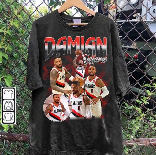 Vintage 90s Graphic Style Damian Lillard T-Shirt - Damian Lillard