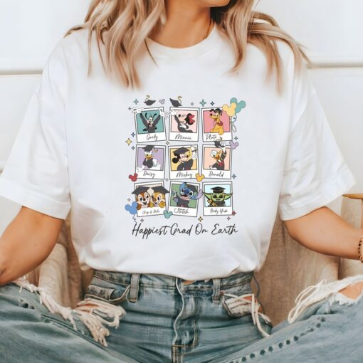 Comfort Colors® Mickey and Friends Graduation Shirt, Happiest Grad Tee