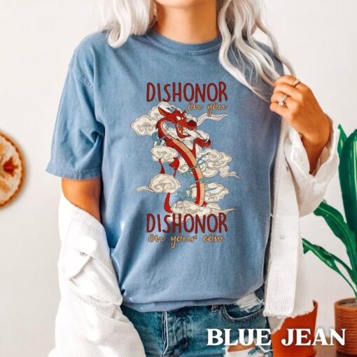 Comfort Colors Mushu Dishonor Shirt, Mushu Dragon Dishonor On Your Cow