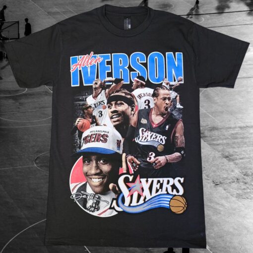 Allen Iverson Philly Mash up graphic T-shirt S-XXL