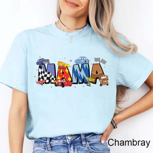 Car Mom Comfort Colors Shirt, Cars Movie Mama Shirt, McQueen Shirt