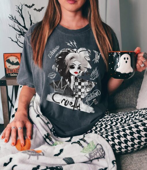 Disney Cruella Artsy Collage T-Shirt, Cruella De Vil Shirt