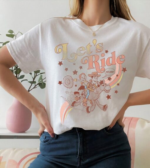 Disney Pixar Toy Story Jessie & Woody Let's Ride Gradient T-Shirt