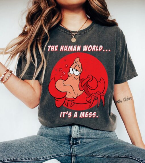 Disney The Little Mermaid Shirt, Sebastian Crab The Human World