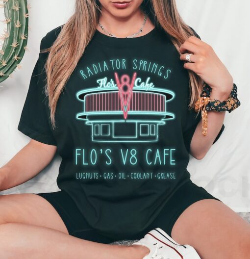 Disney Pixar Cars Flo's V8 Cafe Poster Graphic T-Shirt