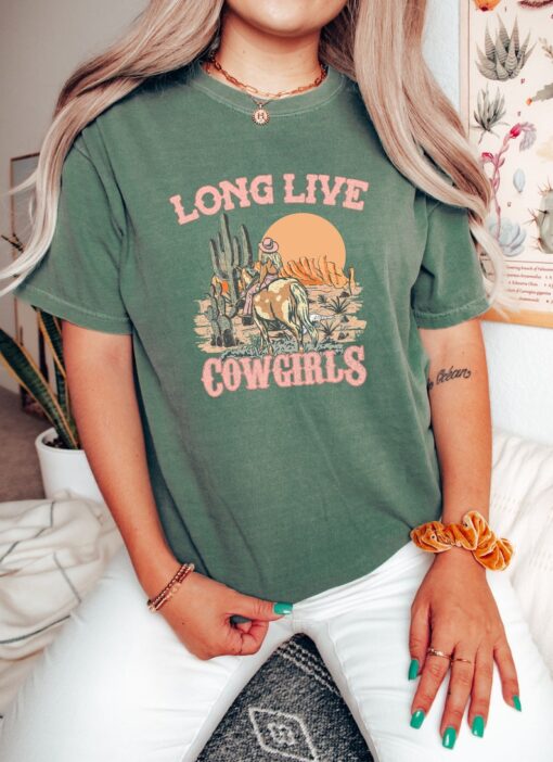 Comfort Colors Long Live Cowgirls Tshirt,Retro Shirt