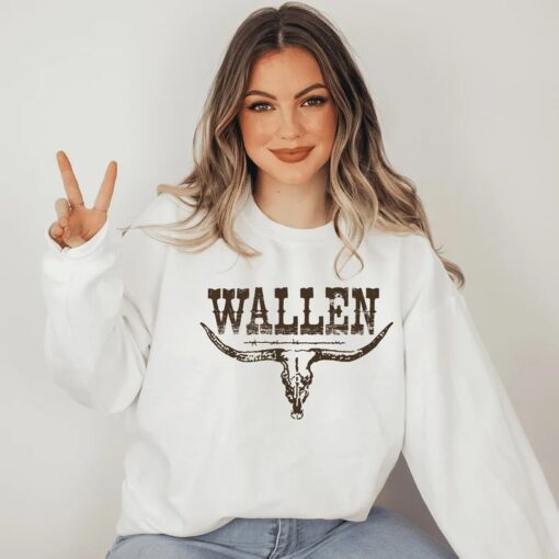 Wallen Western Sweatshirt, Retro Wallen Western Sweatshirt