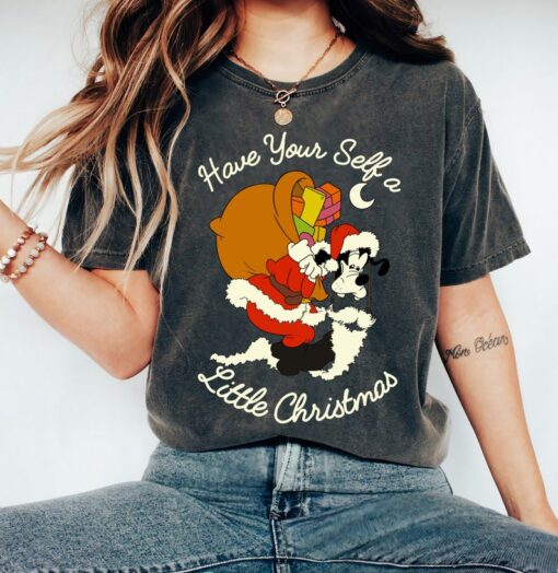 Disney Have Your Self A Little Christmas Goofy Santa Christmas Shirt