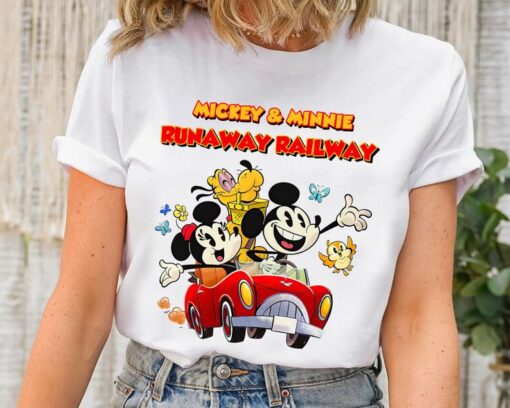 Cute Disney Mickey and Minnie's Runaway Railway Chuuby Pulo Shirt