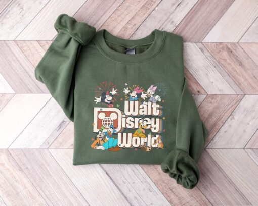 Vintage Disney World Sweatshirt, Vintage Mickey And Friends Hoodie