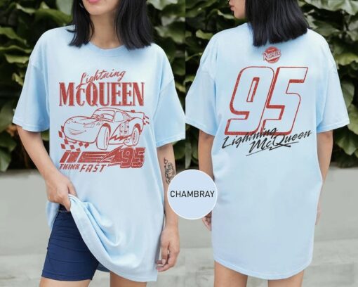 Two sided Retro Lightning McQueen Comfort Colors Shirt