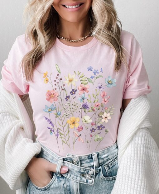 Comfort Colors Wildflower Shirt, Flower Shirts