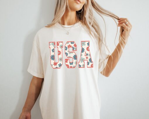 Retro USA Comfort Colors Graphic Tee | 4th of July Shirt