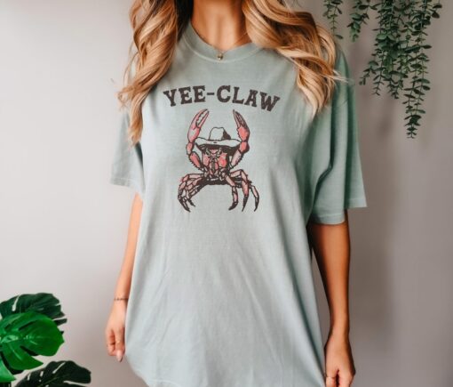 Yee Claw Yee Haw Crab Shirt, Comfort Colors Tee