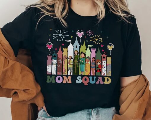 Mom Squad Disney Castle Shirts, Disney Mom Shirt