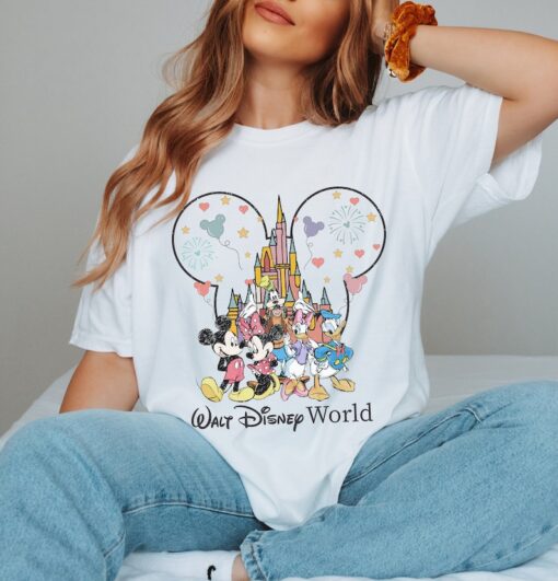 WDW Comfort Colors Shirt | Retro Mickey and Friends Tee