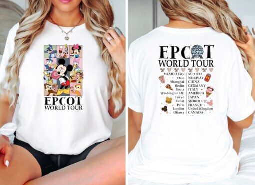 Epcot world tour unisex Disney t-shirt, Disney t-shirt, Disney fashion