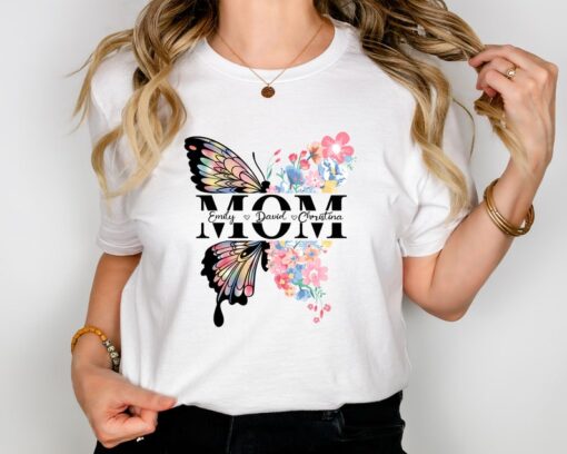 Butterfly Mama Shirt, Floral Mama Shirt, Mothers Day Shirt, Mom Shirt