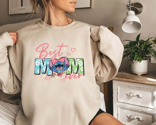 Disney Stitch Mom T-Shirt, Best Mom Ever Shirt, Disney Trip Tee