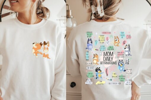 Retro Mom Bluey Sweatshirt, Retro Chilli Heeler Shirt,Mom Bluey Shirt