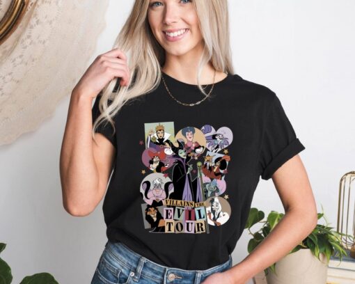 Villains The Evil Tour Shirt, Disney Evil Queens Tee