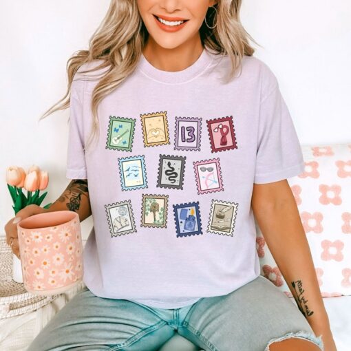 Comfort Colors® Swiftie Shirt, Album Stamps shirt