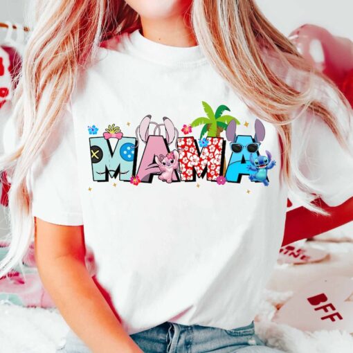 Stiitchh and Lillo Mama Shirt, Disnyye Mama Shirt, Mama Shirt