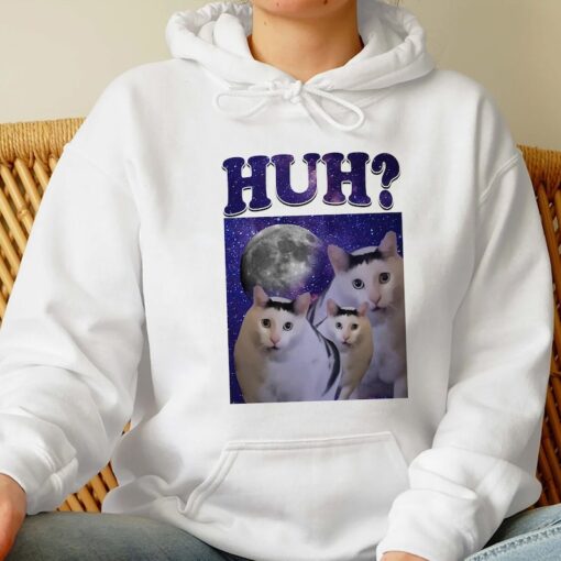 Huh Meme Cat Shirt , Trending Unisex Tee Shirt, Unique Shirt Gift