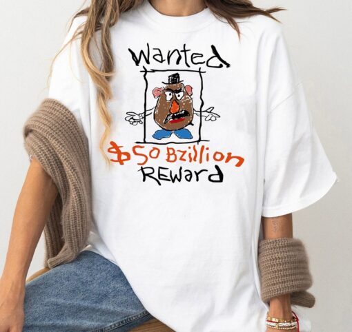 Disney Pixar Toy Story Mr. Potato Head WANTED Sketch Shirt