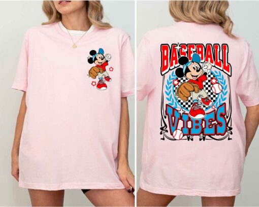 Disney Mickey Mouse Baseball Shirt, Disney Baseball Tee