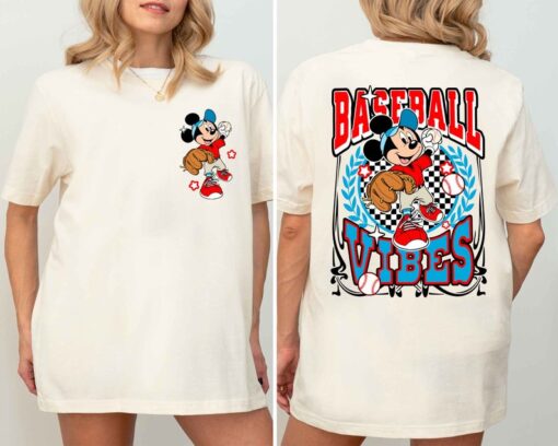 Disney Mickey Mouse Baseball Shirt, Disney Baseball Tee