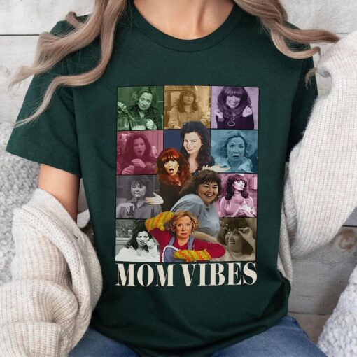 Retro Floral 90’s Mom Vibes T shirt, Sitcom moms shirt