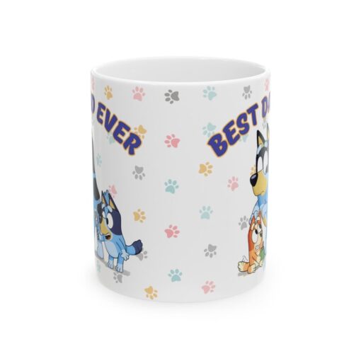 Bluey Best Dad Ever mug, Bluey Fathers day gift, bluey dad of 2 gift