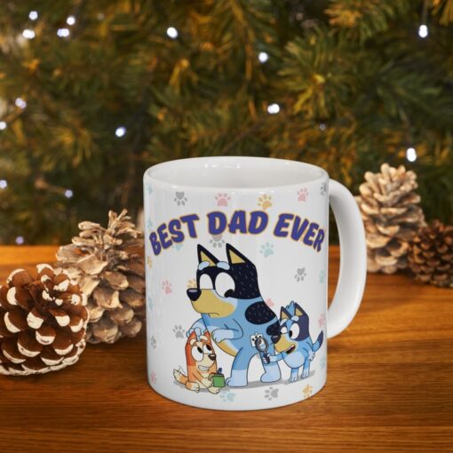 Bluey Best Dad Ever mug, Bluey Fathers day gift, bluey dad of 2 gift