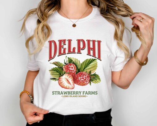 Delphi Strawberry Farms Shirt, Book Lover Graphic Shirt