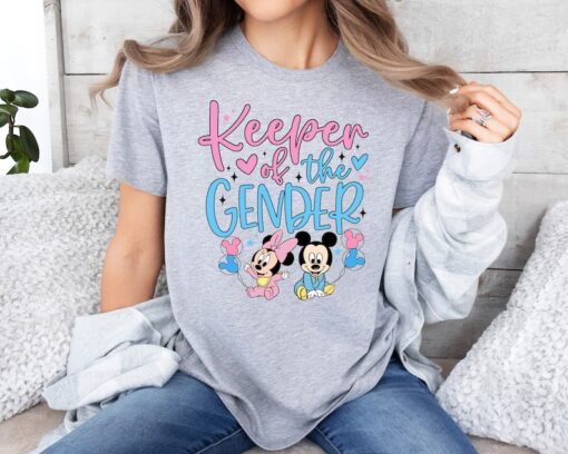 Disney Mickey Minnie Gender Reveal Shirt, Keeper Of The Gender Shirt