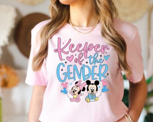 Disney Mickey Minnie Gender Reveal Shirt, Keeper Of The Gender Shirt