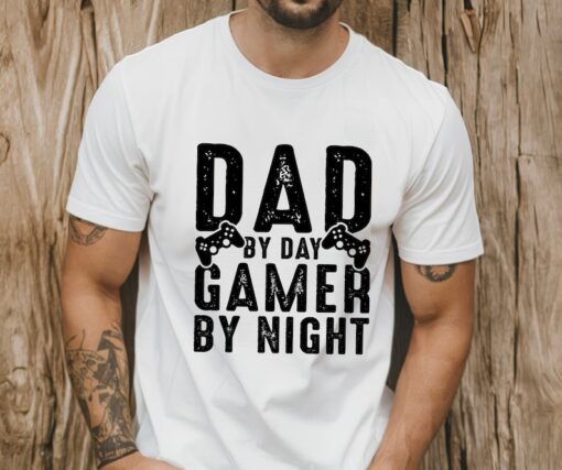 Dad By Day Gamer By Night Shirt, Cool Dada Shirt, Gift For Papa