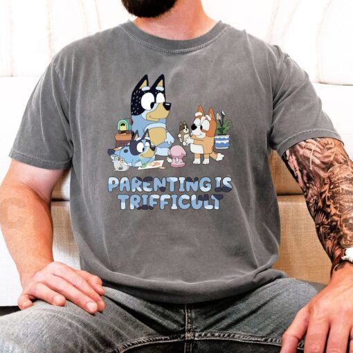 Bluey Dad Shirt, Bluey Parenting Is Trifficult Shirt