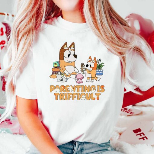 Parenting Is Trifficult Shirt, Bluyye Dog Parents Shirt