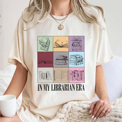 In My Librarian Era Comfort Colors Shirt, Retro Librarian Shirt